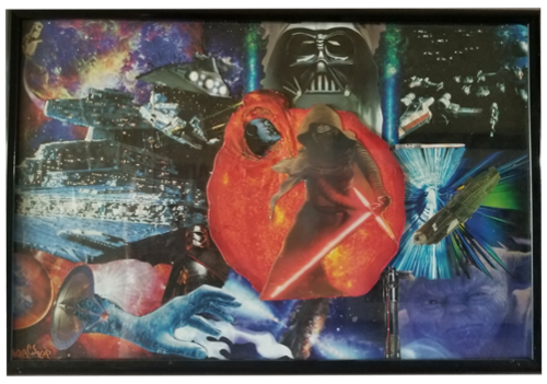 Inspired by the legendary movie series "Star Wars" this piece is a one of a kind original and is not for sale yet as we are designing a custom frame for it. 